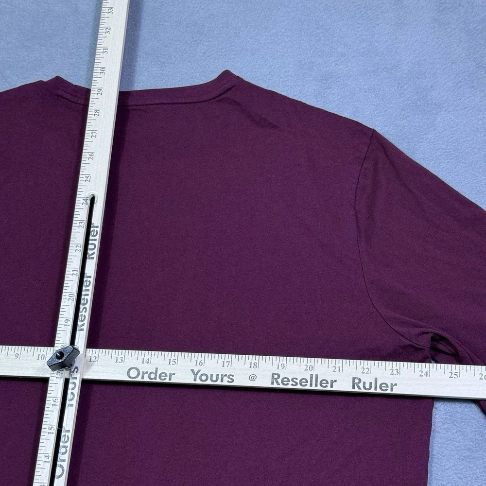 Polo Ralph Lauren T Shirt Mens XL Maroon Crew Neck Long Sleeve Normcore